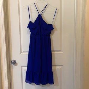 Royal Blue Criss Cross Front Dress